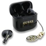 Guess Glossy Effect Printed Classic Logo & Charm TWS Earphones Black - GUTWSXMCCLK