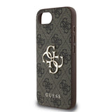 Guess PU 4G Metal Big Logo Case for iPhone 16e 6.1" Brown - GUHCPSE44GMGBR