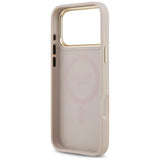 Guess PU Leather 4G Gold Frame Case with MagSafe for iPhone 17 Pro Max 6.9" Pink - GUHMP17XP4MSEGCW