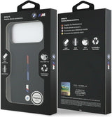 BMW M Series Silicone Tricolor Line Case with MagSafe for iPhone 17 Pro Max 6.9" Black - BMHMP17X25SITMIK