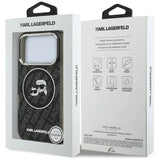 Karl Lagerfeld IML Glitter Karl & Choupette Heads Logo Case with MagSafe for iPhone 17 Pro 6.3" Black - KLHMP17LHMKBKCHOK