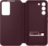 Samsung Galaxy S22 Smart Clear View Cover Burgandy - EF-ZS901CEEGWW