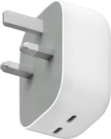 Google 67W Dual USB C Charger Snow UK Plug - GA09856-GB