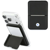 BMW Carbon Metal Logo Magnetic Card Holder with Stand Black - BMOWMCS26PTKLK