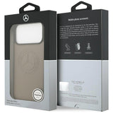 Mercedes Leather Vintage Logo Case with MagSafe for iPhone 17 Pro Max 6.9" Taupe - MEHMP17X25RICVLT