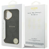 Guess PU Leather 4G Gold Frame Case with MagSafe for iPhone 17 6.3" Black -GUHMP17SP4MSEGCK
