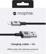 Mophie 1M USB A to Lightning Charging Cable Black - 409903214
