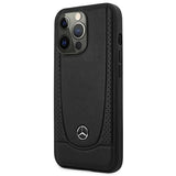 Mercedes Benz Leather Case Star Logo Case for iphone 15 Pro Max 6.7" Black - MEHCP15XARMBK