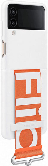 Samsung Galaxy Z Flip 4 Silicone Cover with Strap White - EF-GF721TWEGWW