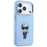 Karl Lagerfeld IML Ikonik Sketch Print Case with MagSafe for iPhone 17/18 Pro Max 6.9" Light Blue - KLHMP18X6HKIKDB