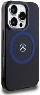 Mercedes MB Double Layer BiColor Case with MagSafe for iPhone 16 Pro Max 6.9" Blue - MEHMP16X23HBIKV