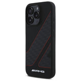Mercedes Benz AMG Checkered Flag Pattern Case with MagSafe for iPhone 16 Pro 6.3" Black & Red - AMHMP16L2SCFR