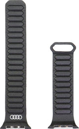 Audi Logo Genuine Leather Magnetic strap for Apple Watch 44/45/46/49mm Black - AU-GL-AW44-49-GT/D2-BK