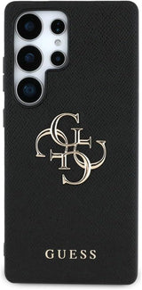 Guess Grained Big 4G Logo Small Classic Logo Case for Samsung Galaxy S25 Ultra 6.9" Black - GUHCS25LPGT4MBK