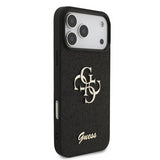 Guess PU Fixed Glitter Big 4G Metal Logo Case for iPhone 17 Pro Max 6.9" Black - GUHCP17XHG4SGK
