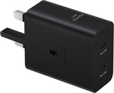 Samsung 50W USB C Mains Charger with 5 Amp Type C Cable Black UK Plug - EP-T5020XBEGGB