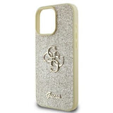 Guess Fixed Glitter Big 4G Logo Case for iPhone 16 Pro 6.3" Gold - GUHCP16LHG4SGD