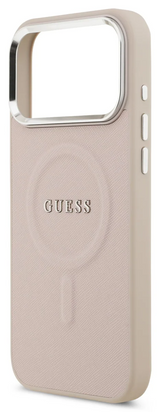 Guess Saffiano Case with MagSafe for iPhone 17 Pro Max 6.9" Pink - GUHMP17LPSAREGSP