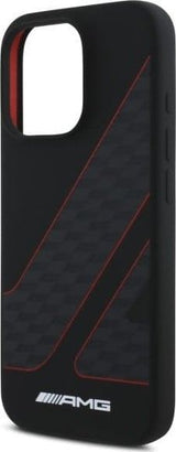 Mercedes Benz AMG Checkered Flag Pattern Case with MagSafe for iPhone 16 Pro Max 6.9" Black - AMHMP16X2SCFR