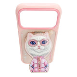 Nimmy Cool & Cute 2.0 White Rich & Beauty Cat Case with MagSafe Stand for iPhone 17 Pro Max 6.9" Pink - N-YJKM-CXZJZH-IP17-PRO-MAX-04