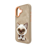 Nimmy Big Eye Cute Pet Siamese Cat Case with MagSafe for iPhone 17 6.3" Brown Orange - N-XDY-IP17-026