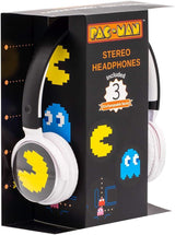 TEKNOFUN Pac-Man Stereo Wired Headphones with 3 Exchangeable Face White/Black - 811298201808