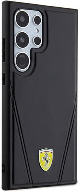 Ferrari Hot Stamp V Line with MagSafe Hard Case for Samsung Galaxy S24 Ultra 6.8" Black - FEHMS24LP3BAK