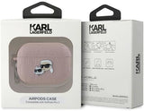 Karl Lagerfeld Monogram Karl & Choupette Head Case for AirPods Pro 2 Pink - KLAP2PGKCPP