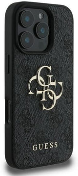 Guess 4G Big Logo Case for iPhone 16 Pro 6.3" Black - GUHCP16L4GMGGR