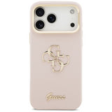 Guess Grained Big 4G Stand Camera Case for iPhone 17 Pro Max 6.9" Pink - GUHCP17XPCS4GSP