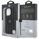 Mercedes MB Double Layer Crossed Lines Case with MagSafe for iPhone 16 Pro 6.3" Black - MEHMP16L23HRSK