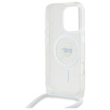 Karl Lagerfeld Crossbody IML Karl Head Case with MagSafe for iPhone 16 Pro 6.3" Clear - KLHMP16LHCKHNT
