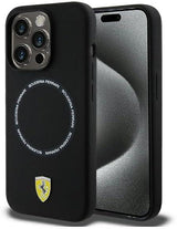Ferrari Hard Case Printed Ring With MagSafe for iphone 15 Pro Max 6.7" Black - FEHMP15XSBAK