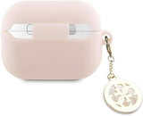 Guess 4G 3D Rubber Diamond Charm Case for Airpods Pro 2 Pink - GUAP23DSLGHDP