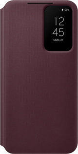 Samsung Galaxy S22 Smart Clear View Cover Burgandy - EF-ZS901CEEGWW