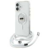Karl Lagerfeld Crossbody IML Karl Head Case with Magsafe for iPhone 16 6.1" Clear - KLHMP16SHCKHNT
