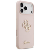 Guess Liquid Silicone 4G Metal Logo Case for iPhone 17 Pro Max 6.9" Pink - GUHCP17XSC4GSMP