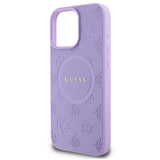 Guess Saffiano Peony Classic Logo Case with MagSafe for iPhone 16 Pro Max 6.9" Purple - GUHMP16XPSAPSMEU