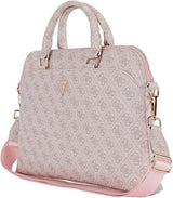 Guess 4G Triangle Logo Zipper Pocket 15" Laptop Bag Pink - GUCB15P4DPTP