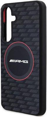 Mercedes AMG Carbon Pattern Silicone Cover with MagSafe for Samsung Galaxy S24 6.2" Black - AMHMS24S23SMRK