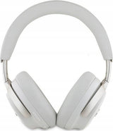 Guess PU Leather Script Logo ANC/ENC Wireless Headphones with Studio Quality Sound White - GUBHC22PSFCSME