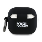 Karl Lagerfeld 3D Karl Head Silicone Case for AirPods 4 Black - KLA4RUNIKK