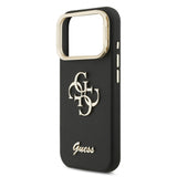 Guess PU Grained 4G Logo Stand Camera Frame Case for iPhone 17 Pro 6.3" Black - GUHCP17LPCS4GSK