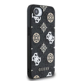Guess PU 4G Peony Case with MagSafe for iPhone 16e Black - GUHMPSE4P4PWPK