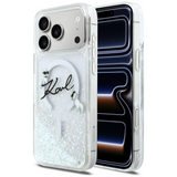 Karl Lagerfeld Liquid Glitter Karl Script Logo Case with MagSafe for iPhone 17 Pro Max 6.9" Clear - KLHMP17X6LKSCAMT
