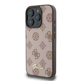 Guess Peony Script Logo Case with MagSafe for iPhone 16 Pro Max 6.9" Brown - GUHMP16XPGPYSW
