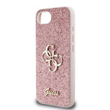 Guess PU Fixed Glitter 4G Metal Logo Case for iPhone 16e 6.1" Pink - GUHCPSE4HG4SGP