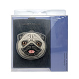 Nimmy Big Eye Cute Pet Pug Dog Face Card Sleeve Holder Black - N-XDY-KT-09-A