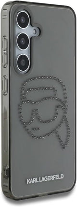 Karl Lagerfeld Rhinestones Karl Head Logo Case for Samsung Galaxy S25 6.2" Black - KLHCS25SHKHDCELK