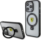 Ferrari Hardcase for iphone 15 Pro Max 6.7" with MagSafe & Ring Stand Transparent - FEHMP15LUSCAH